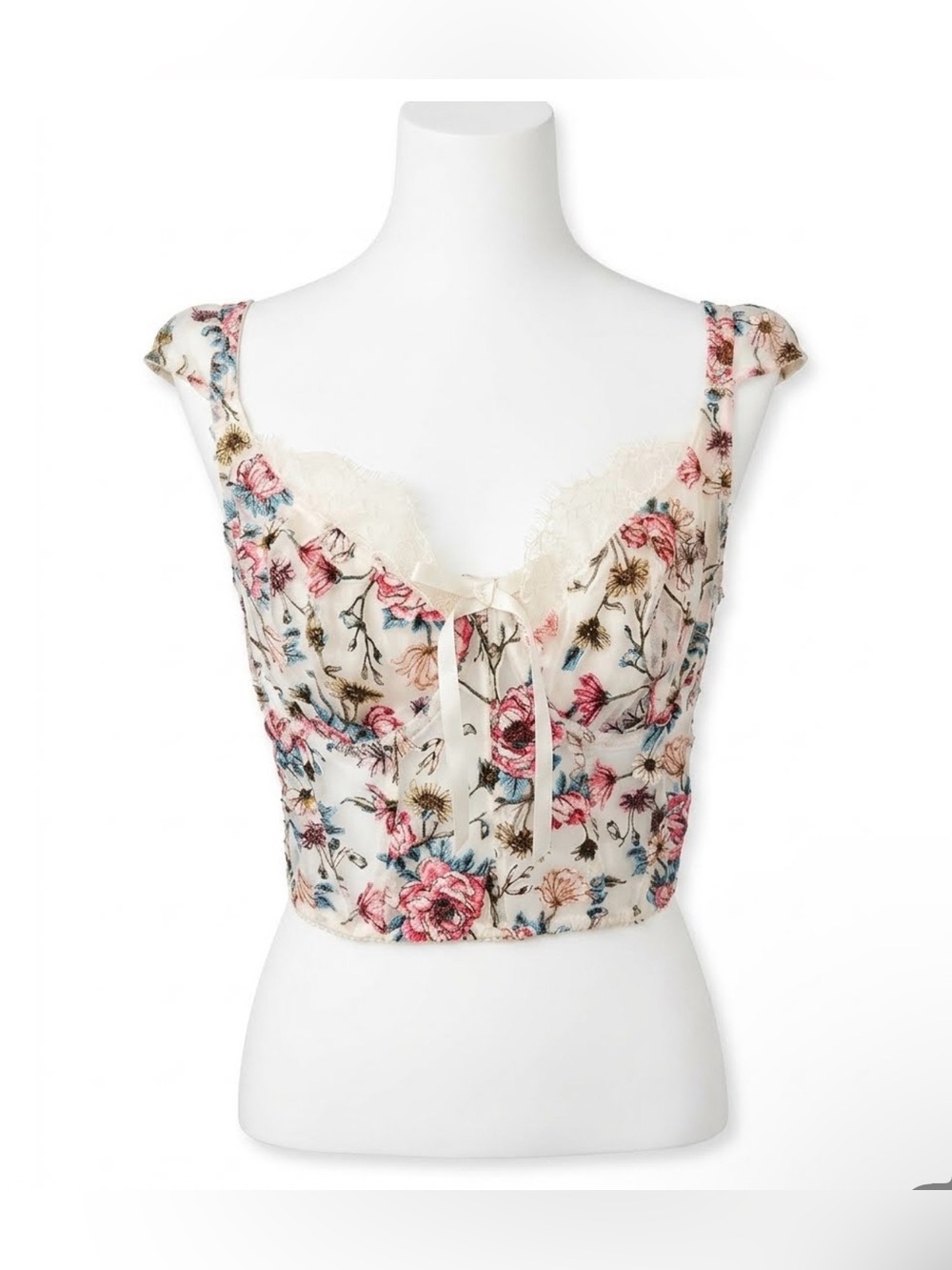 NWT Victoria Secret Dream Angels floral embroidery corset top.